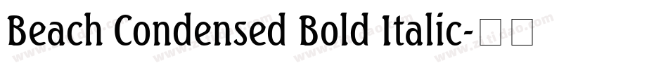 Beach Condensed Bold Italic字体转换